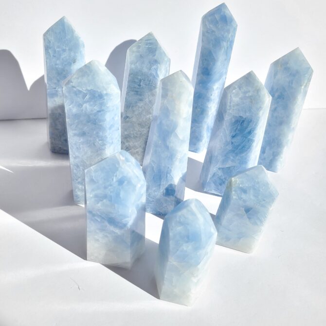 Blue Calcite Tower